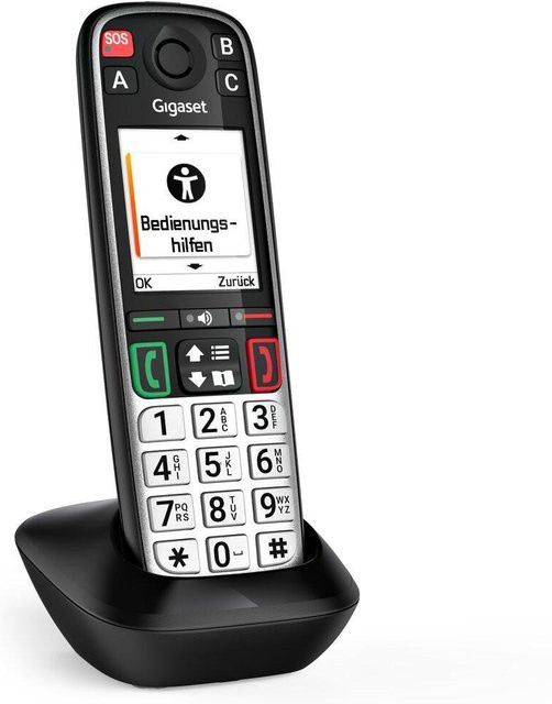 Gigaset Easy 500HX Schnurloses Seniorentelefon in Schwarz mit großen Tasten und Freisprechfunktion - Bild 2