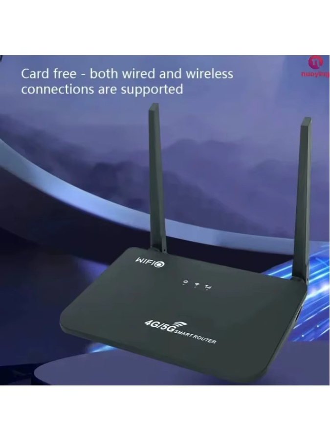 NUOYING Mini 4G WLAN-Router Schwarz mit SIM-Kartensteckplatz und Dual WAN/LAN-Anschluss für Heimbreitbandnutzung - Bild 5