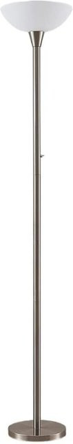Lindby Stehlampe Ignacia Modern aus Metall in Alu-Grau, 1-flammig E27, Höhe: 180 cm - Bild 1