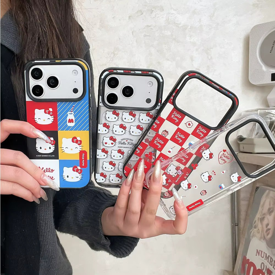 Sanrio Hello Kitty Acryl-Handyhülle für iPhone 17 Pro Max 16 15 14 Plus 13 12 Transparent Sturzsicher - Bild 2