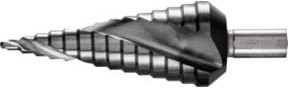 PFERD TOOLS Stufenbohrer HSS mit 14 Bohrstufen Ø 4-30mm, 3-Flächenschaft Ø 10mm, HICOAT beschichtet, Farbe: Silber - Bild 1