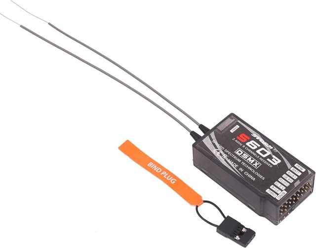 Creapart S603 6CH 2,4G RC Empfänger kompatibel mit JR SPECTRUM DSM-X DSM2 für RC Drone Quadcopter und Flugzeug in Schwarz - Bild 1