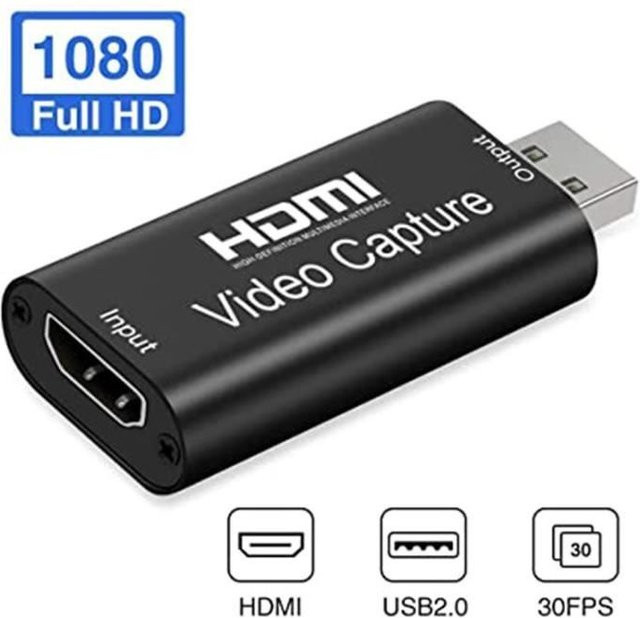 Techtrusty Videoaufnahme-Karte Pg2601 HDMI zu USB mit 15 Meter Kabellänge für 1080P Audio- und Videoaufnahme in Schwarz - Bild 1