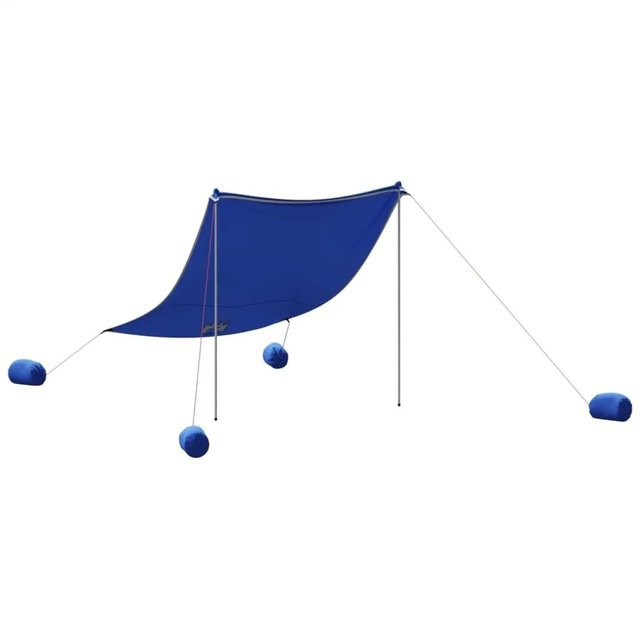 Furnicato Strandmuschel Stranddach in Blau Grau B/T/H: 210 x 228 x 213 cm - Bild 1