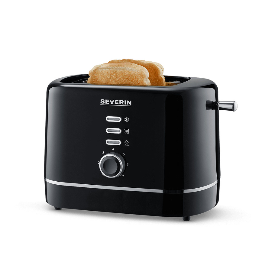 Severin Automatik-Toaster AT 4321 mit 2 Toastkammern, 850 W, Schwarz, B: 28,0 cm, H: 18,8 cm, T: 18,2 cm - Bild 4