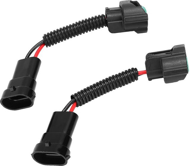 2 Stück H11 Glühbirnen Lampensockel Adapter Set mit Kabelstecker für Autoscheinwerfer in Schwarz von Wosawe outdoor sports - Bild 1