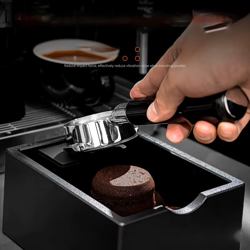 JUSTINLAU Espresso Knock Box Kaffeesatz-Behälter aus Acryl und Kunststoff in Grau - Bild 2