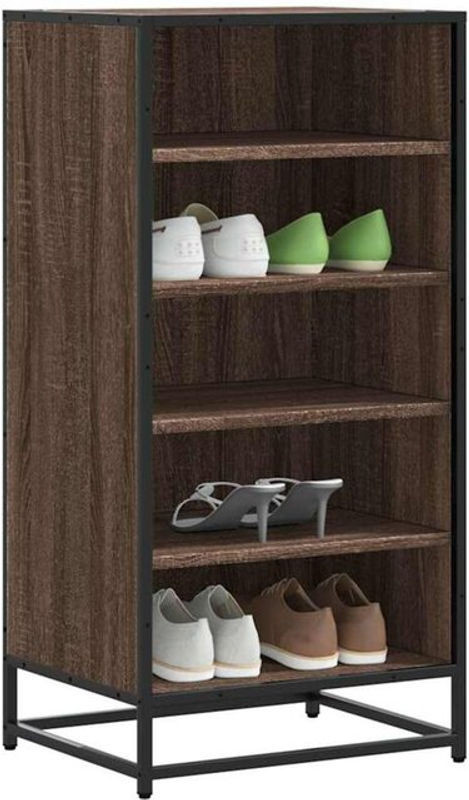 Vidaxl Schuhregal im Industrial Design aus Holzwerkstoff und Metall, Braun, B: 48 cm, T: 38 cm, H: 97,5 cm - Bild 1