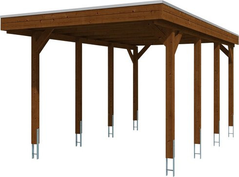 SKANHOLZ Carport Friesland aus Holz in Braun, B/T: 314 x 555 cm, Höhe: 241 cm - Bild 1