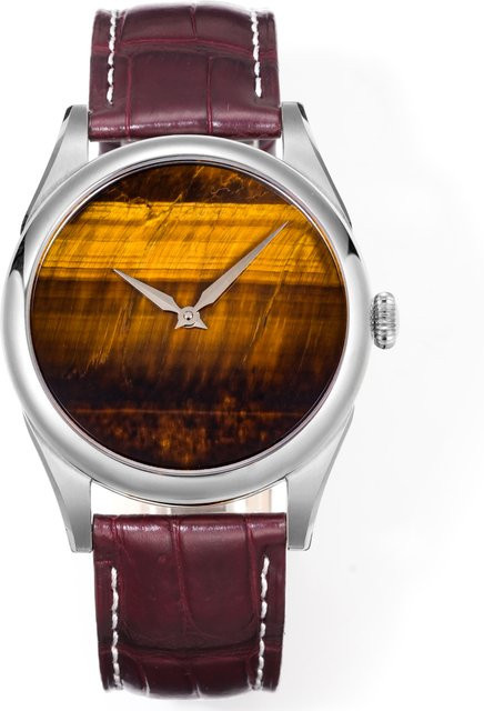 HUASUO Armbanduhr, Automatik, Edelstahl, Tigerauge, 38 mm, Herren - Bild 1