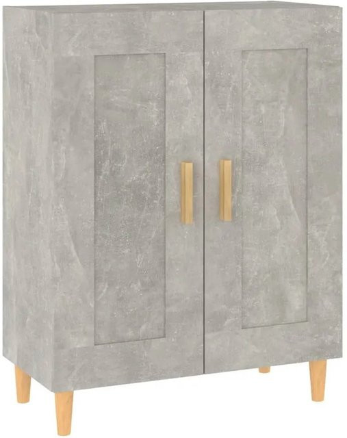 vidaXL Sideboard Betongrau aus Holzwerkstoff und Eukalyptus, B/T/H: 69,5 x 34 x 90 cm - Bild 1
