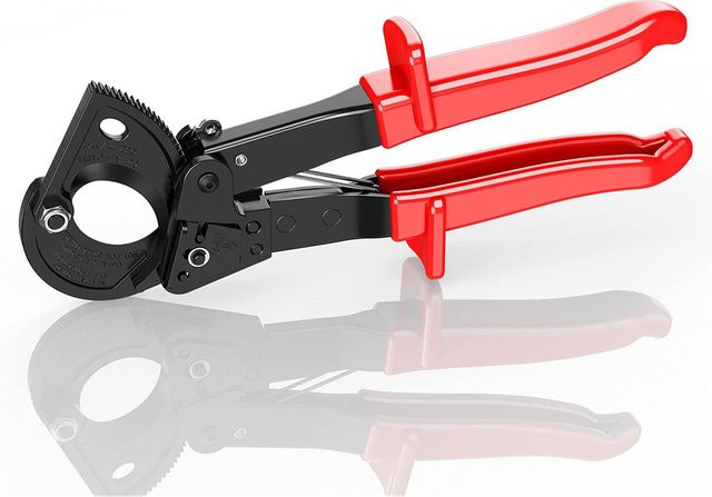 Wozobuy Kabelschneider aus Aluminium für Kupfer und Aluminium mit Ratsche bis maximal 240 mm2 - Bild 1