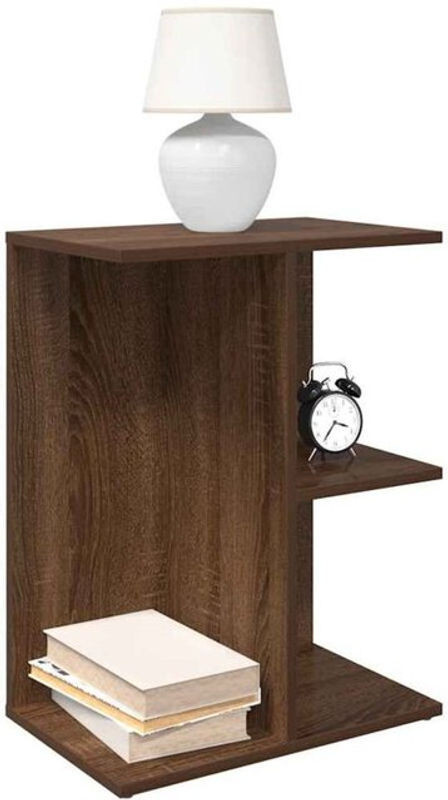 Vidaxl Set aus 2 modernen Nachttischen in Braun Eichen-Optik aus Holzwerkstoff B/T/H: 46,5 x 29 x 61 cm - Bild 1