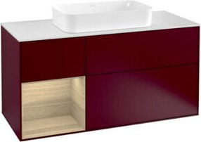 V&B Waschtischunterschrank Finion mit Wandbeleuchtung in Weiß, Breite: 120 cm, Tiefe: 50,1 cm, Höhe: 50,1 cm - Bild 1