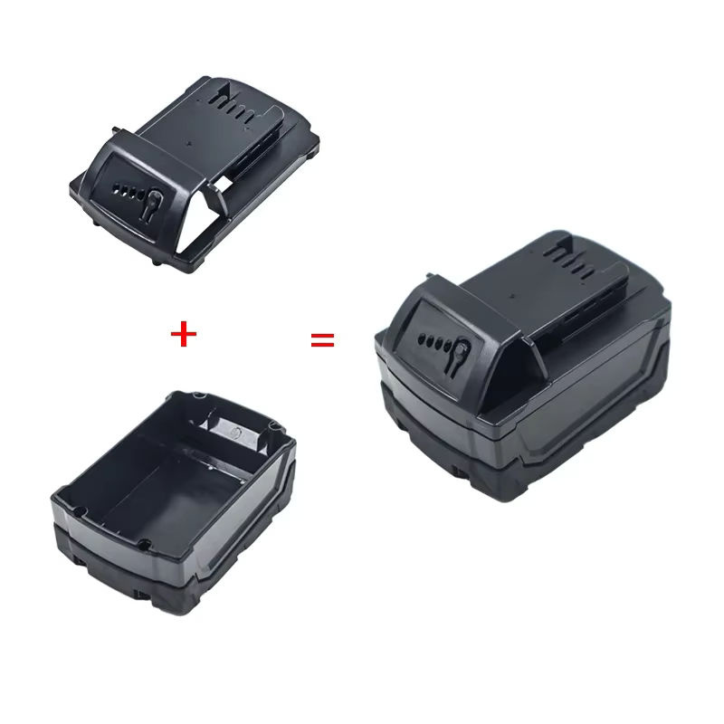 Milwaukee Ersatzteil Set für M18-10 Akku: Obere Abdeckung und Rückseite Gehäuse in Schwarz für 18V Lithium-Batterie 48-11-1815 - Bild 6