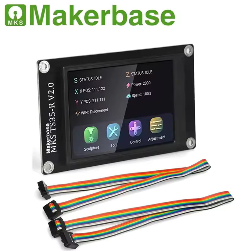 Makerbase MKS TS35-R V2.0 3,5 Zoll Smart Touch LCD-Display in Schwarz, kompatibel mit MKS DLC32 Offline Control Desktop-Lasergravierer - Bild 4