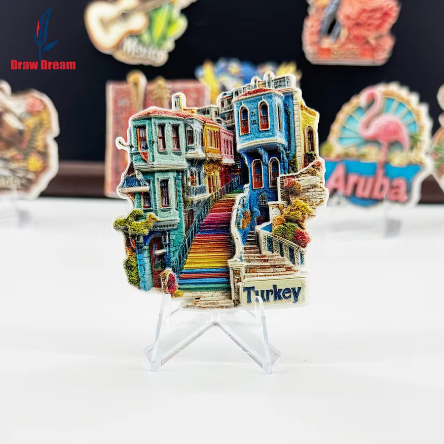 Kreativer 3D-Kühlschrankmagnet Türkische Straßenszene als Reise-Souvenir in Multicolour - Bild 2