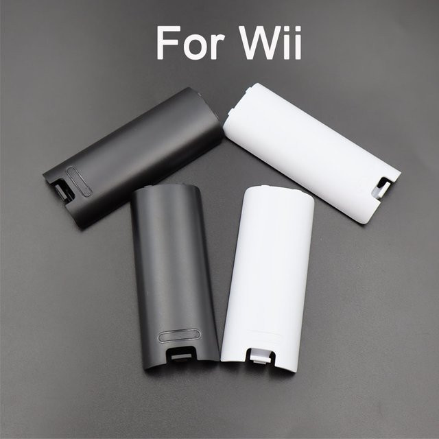TingDong 5 Stück Batteriefach-Rückabdeckungen für Wii-Fernbedienung und Gamepad-Griff in Schwarz - Bild 1