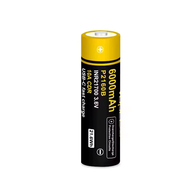 Vapcell P2160B INR 21700 Akku 6000mAh Gelb mit USB-C Anschluss Hochleistungs-Lithium-Batterie - Bild 2