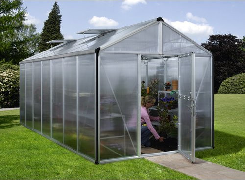 VITAVIA Gewächshaus Zeus Plus 13800 aus Aluminium in Silber, B/H/T: 195 x 197 x 131 cm - Bild 1