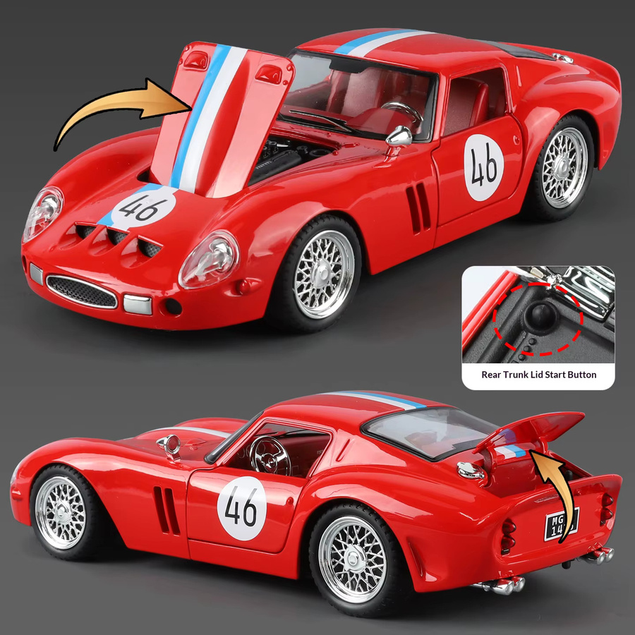 Maisto 250-GTO Automodell, 1:24, mit Licht und Sound, rot - Bild 4