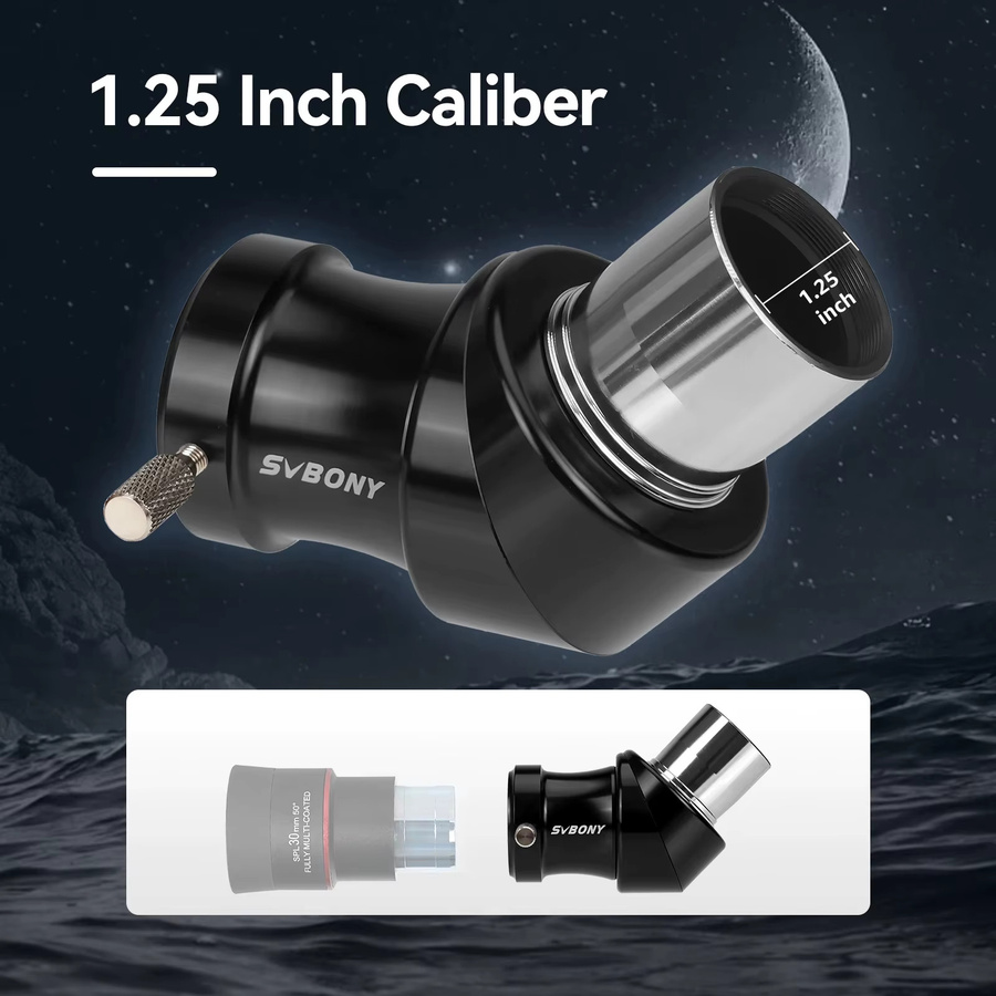 Svbony SVB222 1,5-Zoll 1,25 Grad Korrektursystem Prisma-Diagonale aus Metall in Schwarz für Refraktor-Teleskope - Bild 3