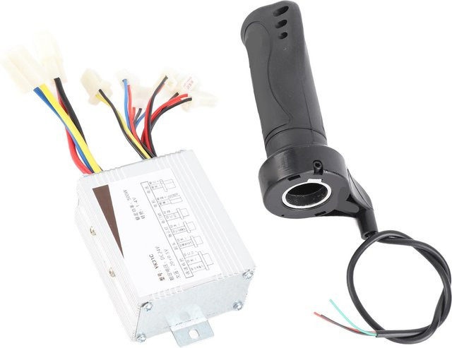 Shoemst Gebürstetes Gasgriff-Set mit 24V 500W Controller für Elektrofahrräder in Grau - Bild 1