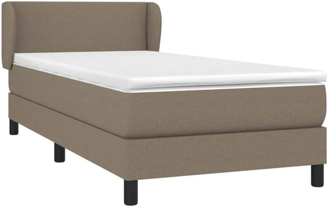vidaXL Boxspringbett Hybrid mit Matratze Beige B/T/H: 90 x 200 cm - Bild 1