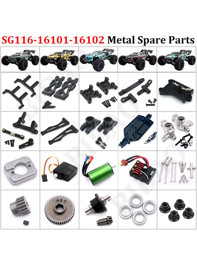 BIBAO Zubehör Metall-Upgrade Arm Schwingender Stoßdämpfer, Blau - Bild 4