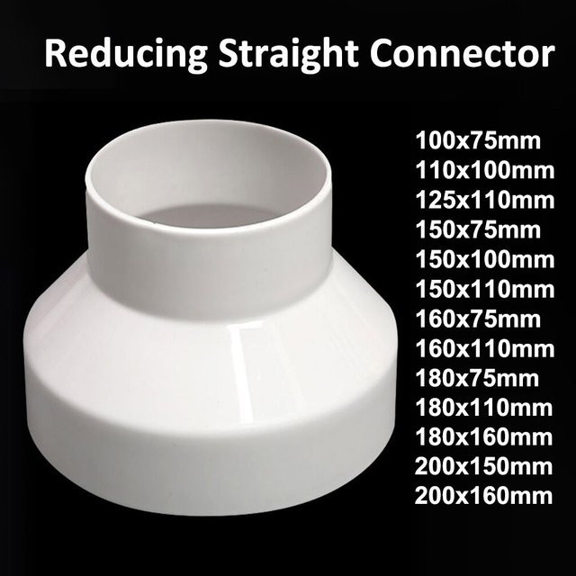 Weißes PVC-Reduzierstück mit geradem Anschluss als Abflussrohr-Adapter für Entwässerungsarmaturen - Bild 1