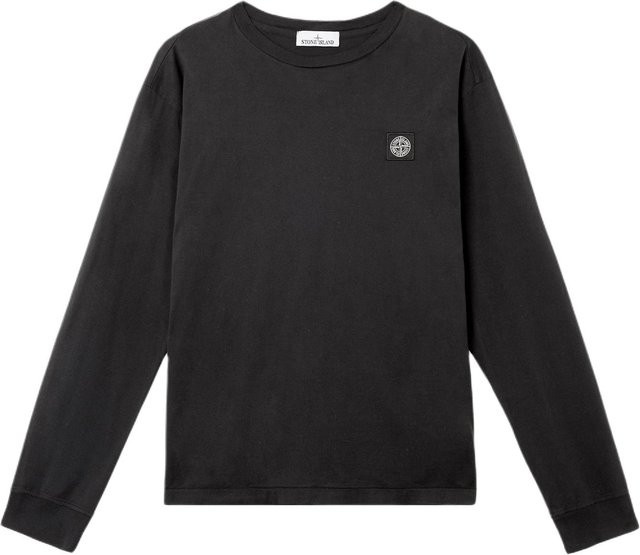 Stone Island Logo Rundhals Langarm T-Shirt Herren - Bild 1