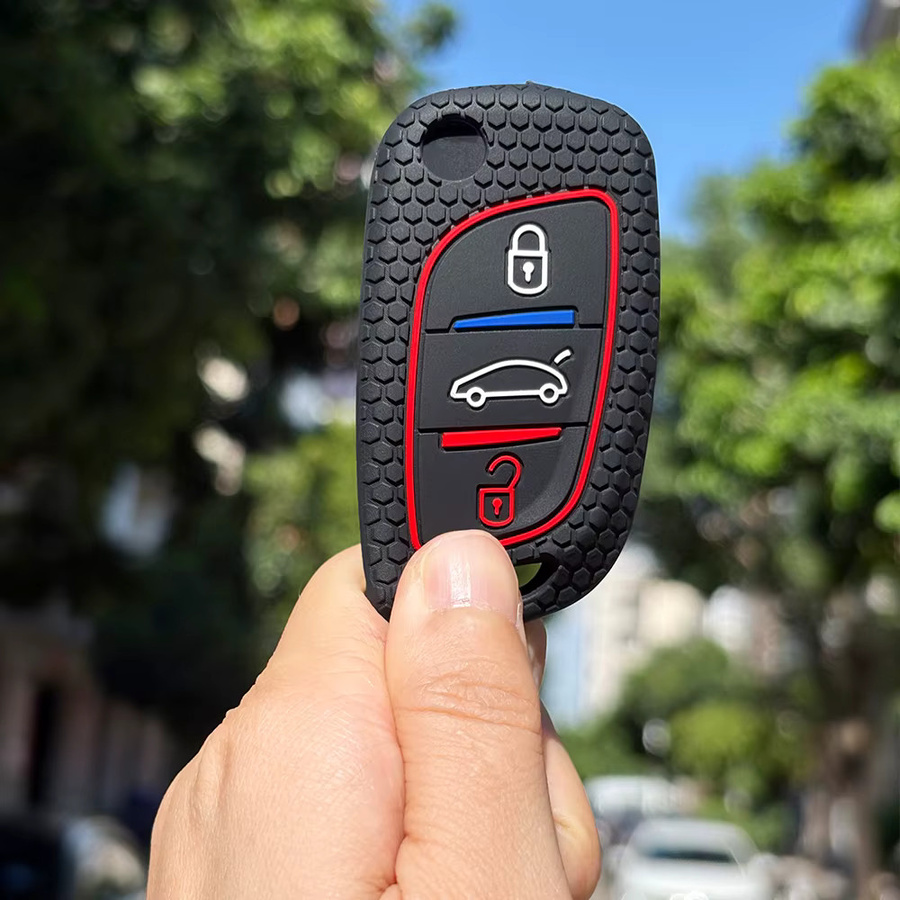 Xhorse Schlüsselabdeckung für VVDI2-Draht MINI Programmierer in Schwarz als Klappschlüsselkappe und Schlüsseletui für Citroen C4 und Peugeot 207 - Bild 3