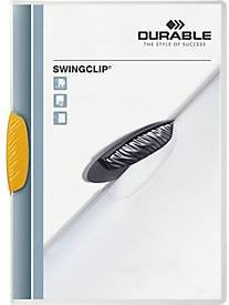 Durable Klemmmappe Swingclip DIN A4 aus Kunststoff in Gelb und Transparent, 25 Stück - Bild 1