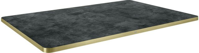 VEGA Indoor-Tischplatte Marvani rechteckig, Gold/Schwarz, B: 120 cm, T: 80 cm, H: 2,5 cm - Bild 1