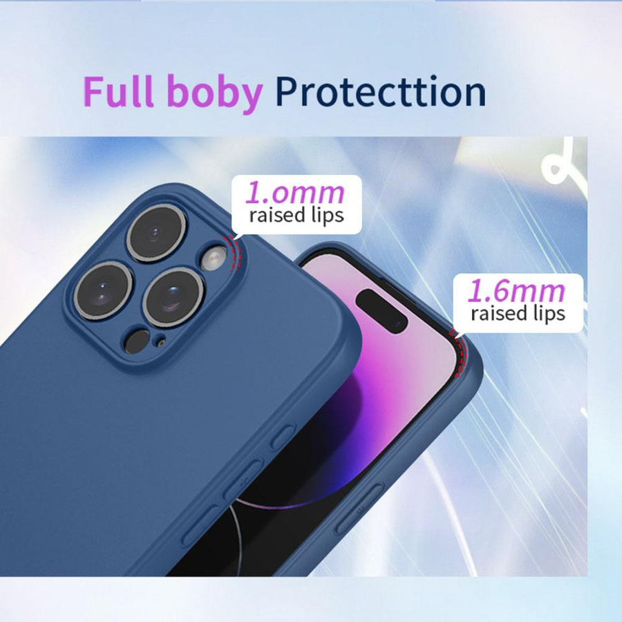 Stoßfeste Handyhülle aus weichem Flüssigsilikon für Sony Xperia 1 VI, 10 VI, 1 V, 10 V in Blau - Bild 1