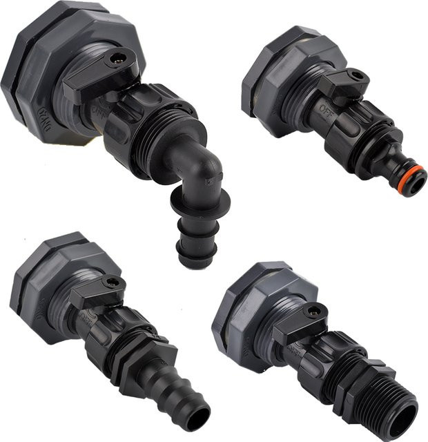 GI Yuling PVC Durchgangsstück mit 3/4 Zoll Gewinde als Rohrverbinder und Schlauchadapter für Regentonnen und Wassertanks - Bild 1