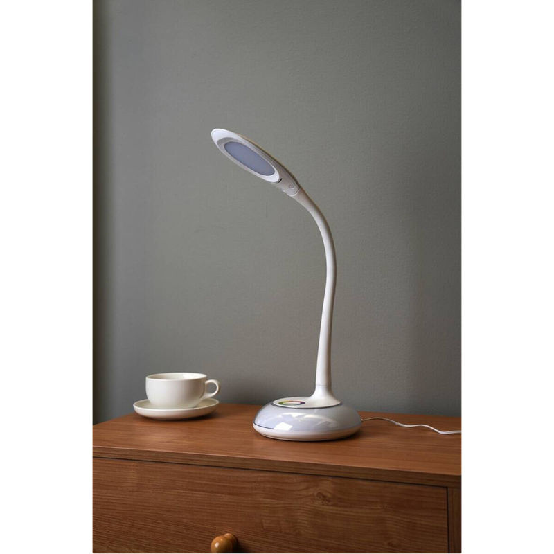 POCOline Tischleuchte Knut LED in Weiß aus Kunststoff mit USB-Anschluss und RGB-Effekt, Höhe: 36,5 cm - Bild 3