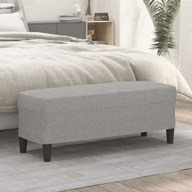 Sitzbank vidaxl in Grau aus Stoff, Modern, B/T/H: 100 x 35 x 41 cm - Bild 1