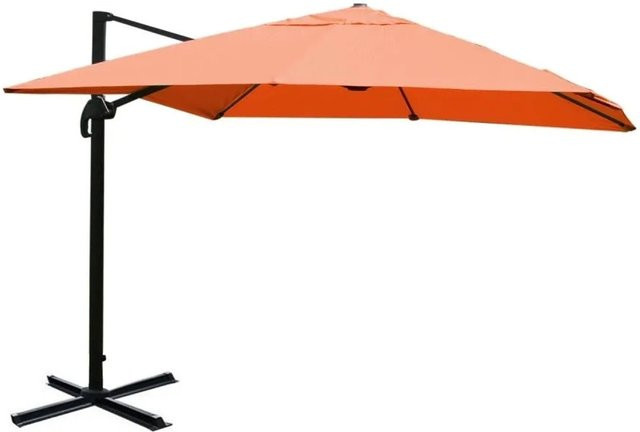 Gastronomie-Ampelschirm MCW A96 in Orange aus Polyester und Alu, B/T/H: 3 x 4 x 5 m - Bild 2