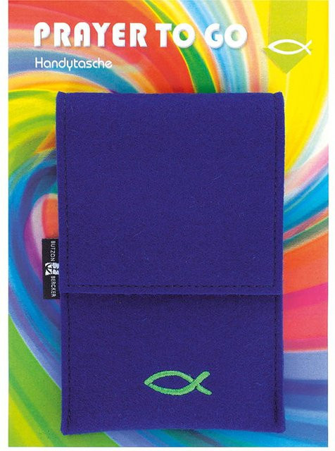Handytasche aus Filz Prayer to go von Butzon und Bercker in Blau - Bild 1