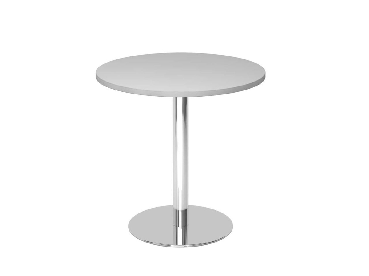 Runder Besprechungstisch BIGBOXX in Weiß, minimalistisches Design aus MDF-Laminat mit mattem Finish für dein Home-Office - Bild 1