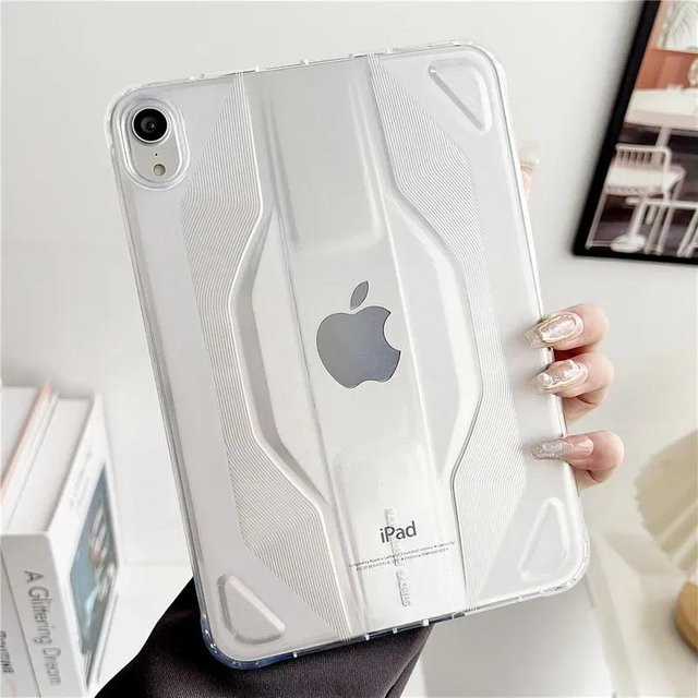 Transparente Tablet-Hülle für iPad Air M2 M3, iPad Pro 11 M4 und iPad Mini 6 7 in Weiß - Bild 1