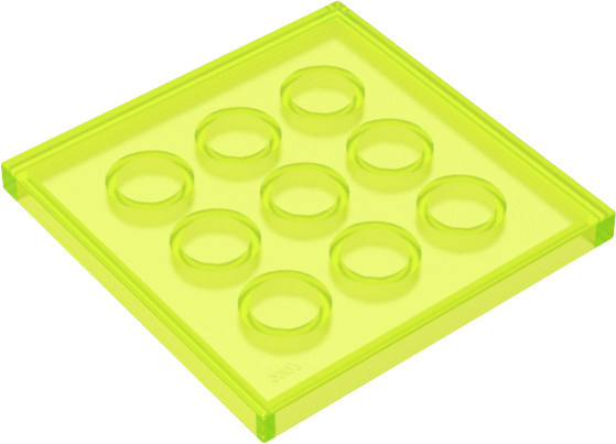 Gobricks 1751 Fliesenplatten, 10-teiliges Set, Grün, Zubehör - Bild 1