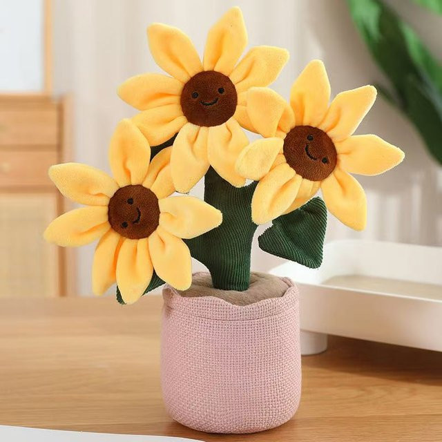 Yiran Health & Beauty Lachende Sonnenblumenpuppe, Plüschtier, ab 14 Jahren - Bild 1