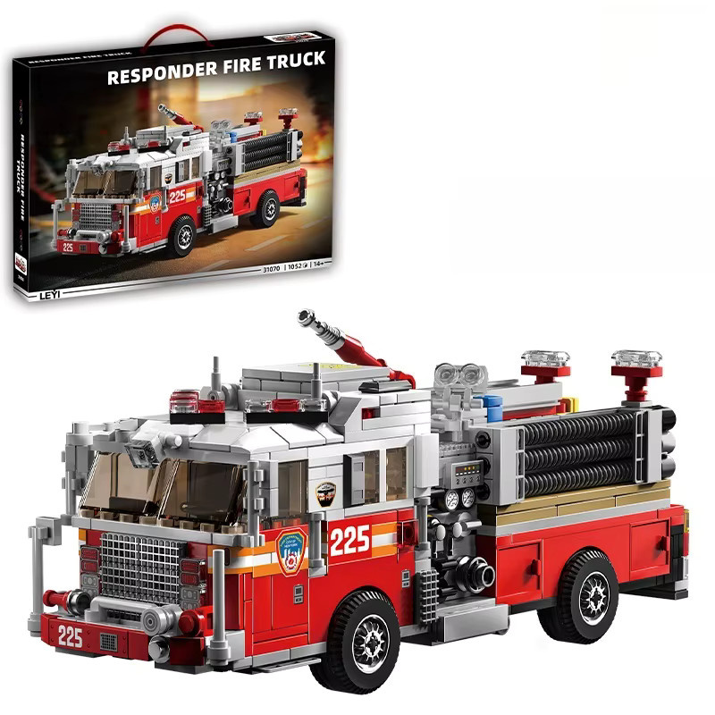 JAKI Technik-Feuerwehrauto-Bausteine, Rettungswagen-Modell, Feuerwehr - Bild 2