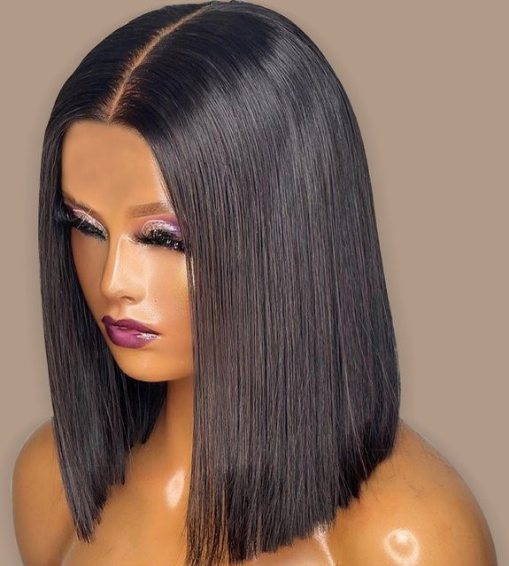 HJ WEAVE BEAUTY Perücke, Bob, Brasilianisches Remy Haar, Damen - Bild 1