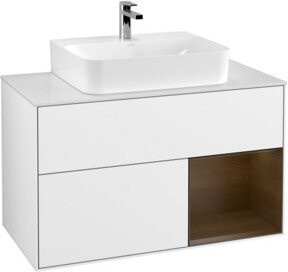 V&B Waschtischunterschrank Finion 100 in Weiß glänzend lackiert - Bild 1