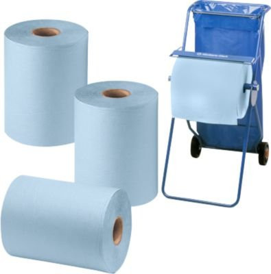 Wypall L Airflex Wischtücher Sparset mit Bodenständer, Blau, 3 Rollen - Bild 1