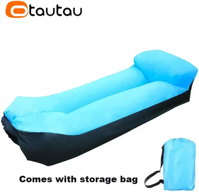 OTAUTAU Aufblasbares Sofa in Blau für Camping, Strand und Outdoor-Aktivitäten - Bild 1