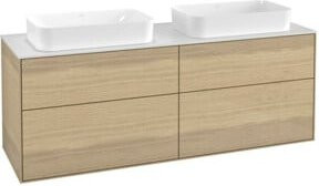 Villeroy & Boch Waschtischunterschrank Finion Wandhängend in Eiche Oak Veneer Braun B: 160 cm, T: 50,1 cm - Bild 1